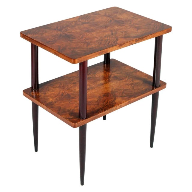 Art Deco Burl Walnut Side Table, 1930s For Sale - Image 4 of 4