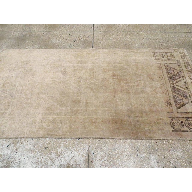 Mid 20th Century Galerie Shabab Collection Mid-20th Century Turkish Oushak Accent Rug For Sale - Image 5 of 6