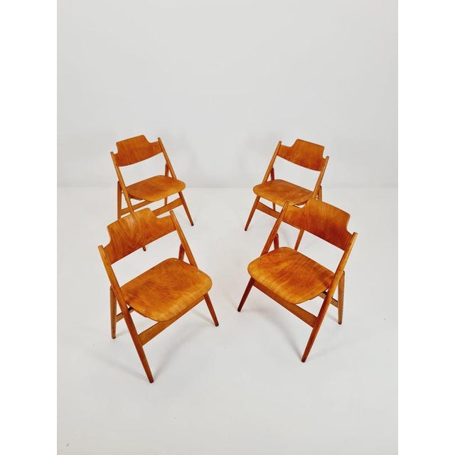 Austrian SE18 Folding Chairs by Egon Eiermann for Wilde & Spieth, 1950s Set of 4 For Sale - Image 18 of 18