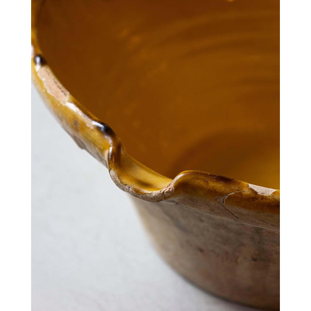 Ceramic 19th Century French Tian Bowl with Yellow Glaze For Sale - Image 7 of 10