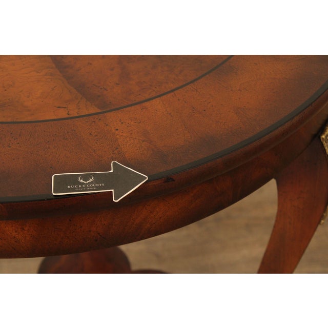 Baker Furniture Empire Style Round Top Mahogany Center Table For Sale - Image 13 of 16