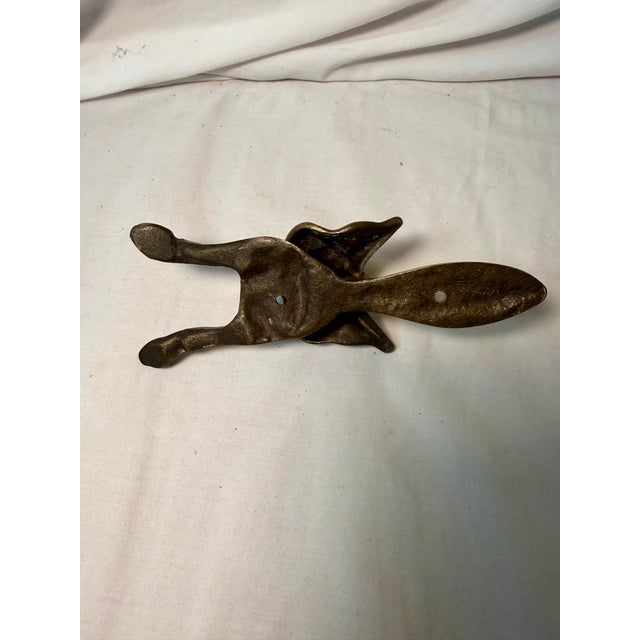 Vintage, English, Fox, Brass Door Knocker, Stamped England For Sale - Image 4 of 8