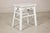 Rustic Vintage Chinese Rustic Country Style White Painted Wooden Stool For Sale - Image 3 of 16