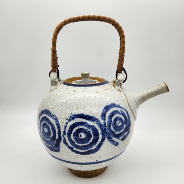Late 20th Century vintage studio pottery tea pot For Sale - Image 5 of 5