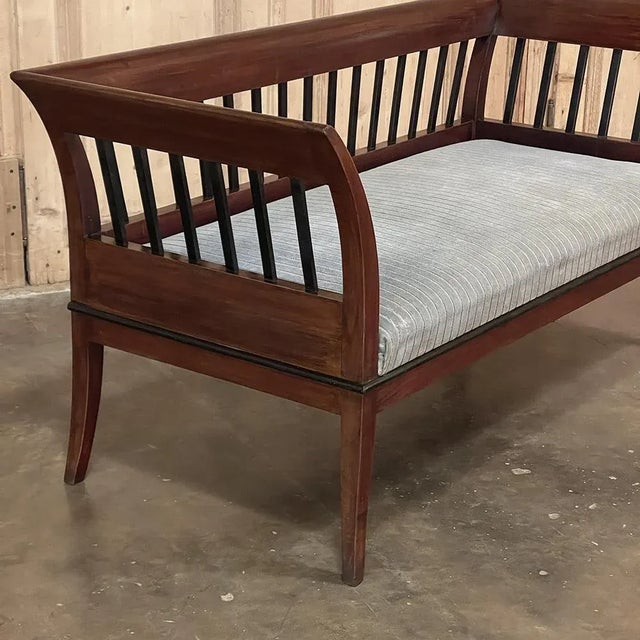 Antique French Directoire Style Settee ~ Canape For Sale In Dallas - Image 6 of 13