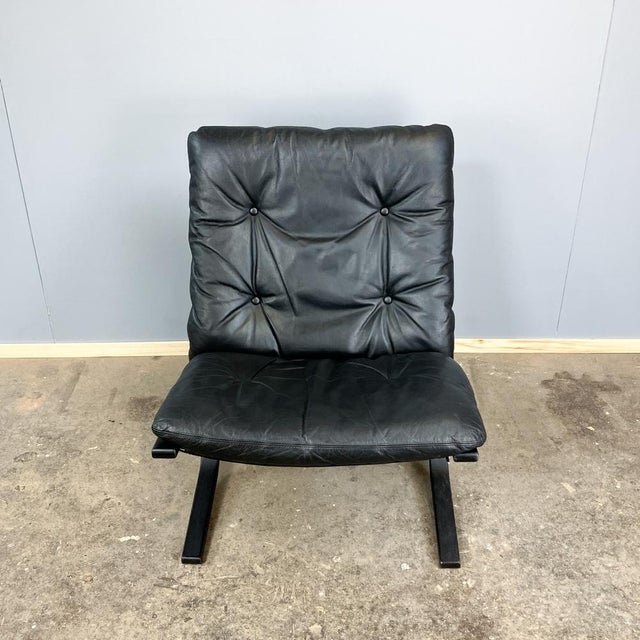 Super comfortable leather armchair, made in Norway. Designed by Ingmar Relling, it is considered one of the most important...