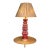 Spanish 1950s Red Ceramic Table Lamp For Sale