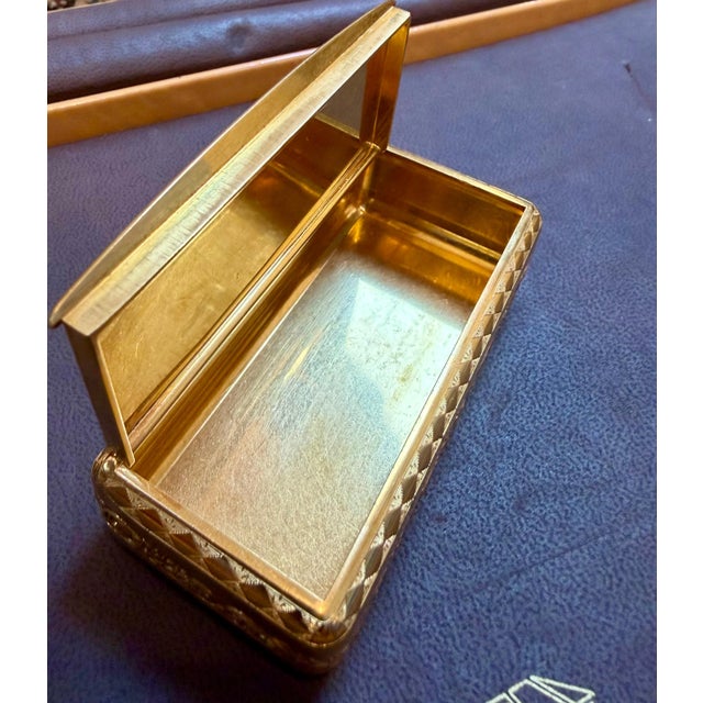 Gold Utility Box 22 Karat Gold 130 Gm, Gorgeous 1870's French gold ribbed box For Sale - Image 9 of 18