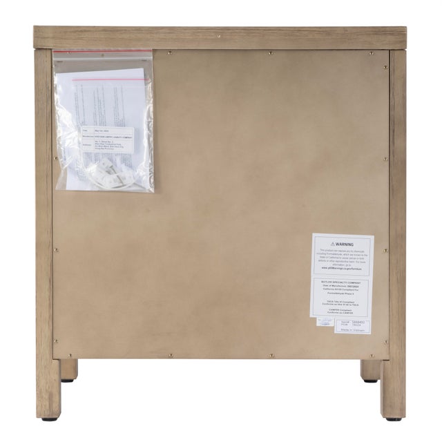 Wood Nora 25 in. W Rectangular Wood 3 Drawer Nightstand, Light Oak For Sale - Image 7 of 10