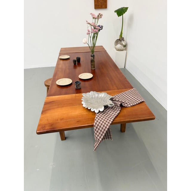 Cherry Farm Table with Extensions, 1960s For Sale - Image 13 of 18
