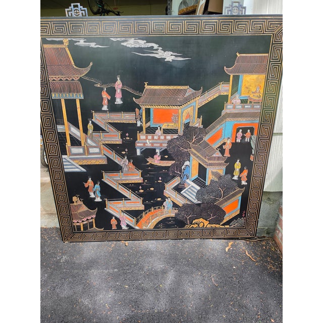 Chinoiserie Mid 20th Century Chinoiserie Wall Art For Sale - Image 3 of 8