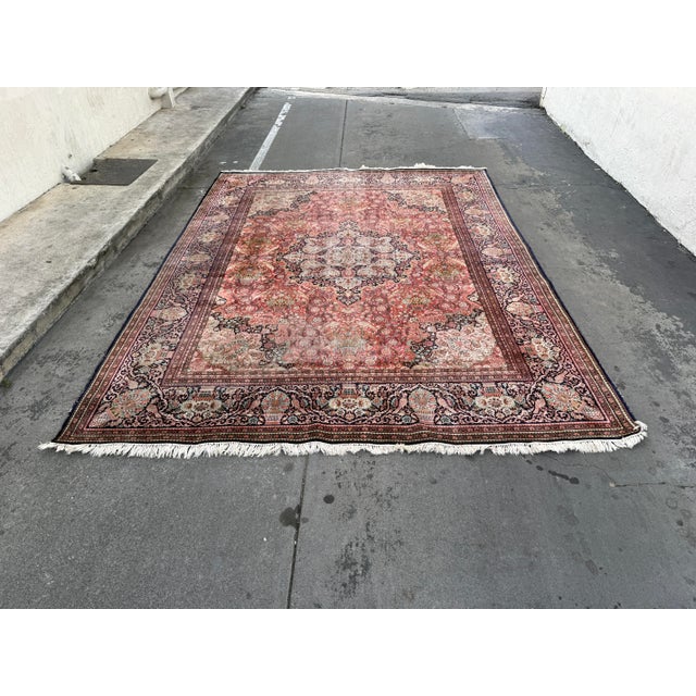 Indian 8ft 10in X 12ft Hand Knotted Silk Gulmarg Area Rug For Sale - Image 3 of 7