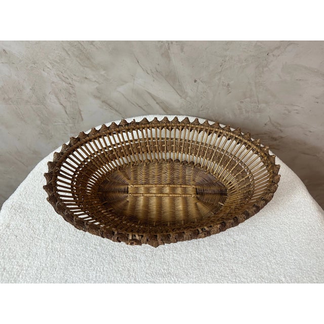 Vintage Woven Basket, 1950s For Sale - Image 9 of 12