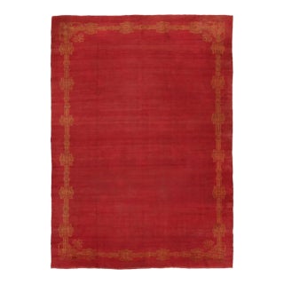 Antique Art Deco Oushak Wool Rug by Rug & Kilim, Open Field Design, 1920-1929 For Sale