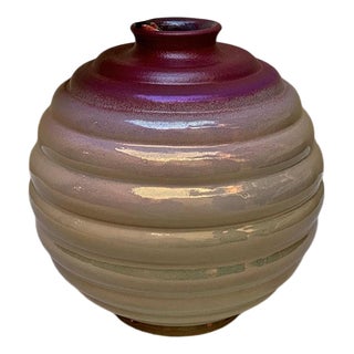 Vase of Spring 2023 Small Luster and Purple Mat by Ceramiche Lega For Sale