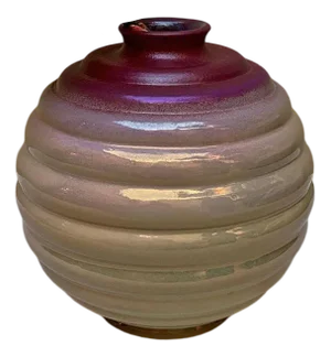 Vase of Spring 2023 Small Luster and Purple Mat by Ceramiche Lega