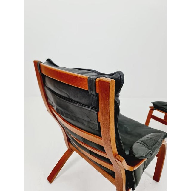 Set of Mid-Century Modern Lounge Chair and Ottoman by Swedese, 1960 For Sale - Image 14 of 18