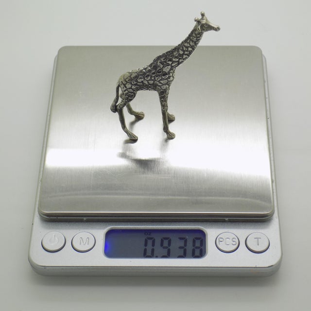Vintage Italian Handmade Silver 800 Giraffe Figurine, 1970s For Sale - Image 10 of 12