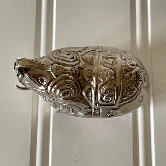 Antique Cambodian Silver Elephant Betel Box For Sale - Image 4 of 8