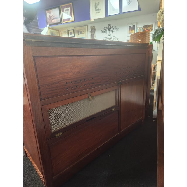 1960's George Zee Rosewood Oriental Style Stereo Cabinet For Sale - Image 11 of 17