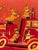 Pair of Vintage Post Modern Signed 1972 Whimsical Folk Paintings on Stretched Canvas – Fire Truck & Marching Band (Pair For Sale - Image 11 of 18