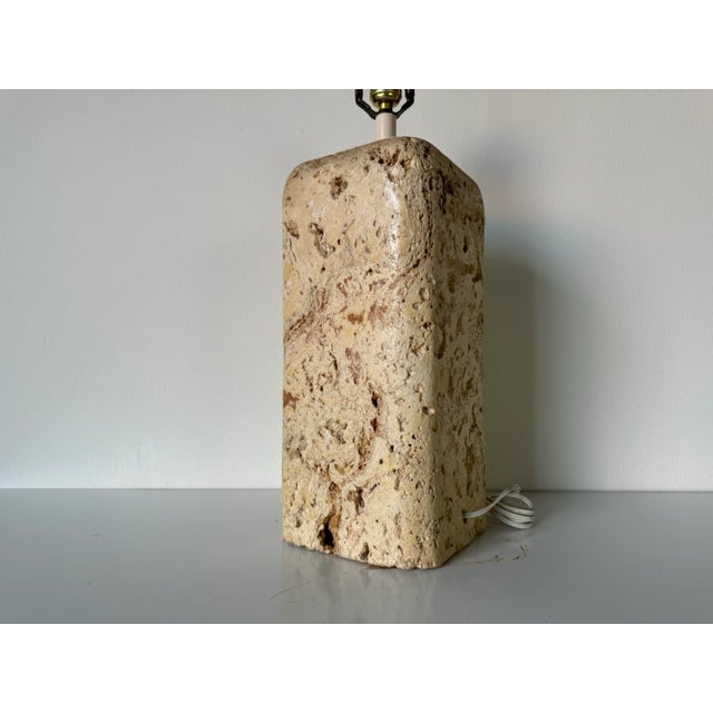 Shell Vintage Samuel Marx - Style Coral Stone Table Lamp/ Sold For Sale - Image 7 of 10