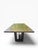 Metal Altura Furniture Architectural Modern Espresso Wood Dining Table With Metal Inlay For Sale - Image 7 of 15