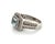Mid 20th Century LeVian Aquamarine White & Chocolate Diamond Ring in 14k White Gold Size 4.5 For Sale In Miami - Image 6 of 8