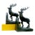 Bookend Pair – Midwest of Cannon Falls Cast Metal Lodge-Style Stag Deer 1970s For Sale