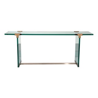 Side Table in Glass by Peter Ghyzcy, 1960 For Sale