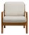 Mid 20th Century France Modern Cream Wood Armchair For Sale