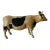 1950s Folk Art Wood Carved Signed Campbell Cow Figurine For Sale