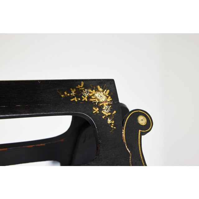 Adjustable Music Stand, Ebonized W Mother of Pearl Inlay, 19th Century Victorian For Sale - Image 10 of 18