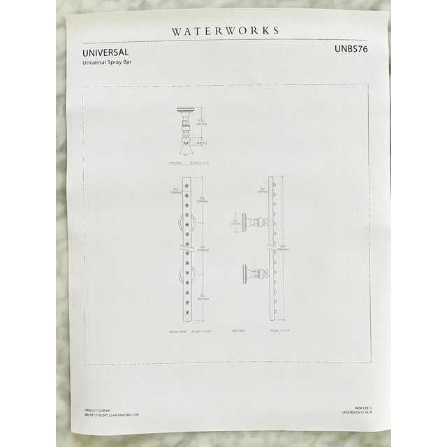 Universal Body Spray Bar in Nickel by Waterworks Chairish