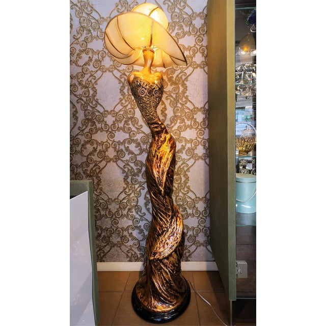 Artmax Woman in Hat Statement Floor Lamp For Sale - Image 4 of 10