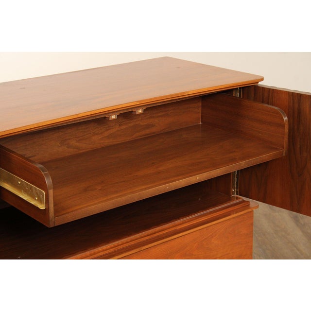 Mid 20th Century Young Manufacturing Mid Century Modern Walnut Gentleman's Chest For Sale - Image 5 of 18