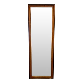 19th Century French Directoire Black and Gold Narrow Mirror For Sale