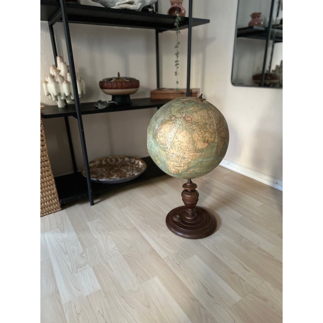 Antique Globe with Compass from Heymann, 1891 For Sale - Image 10 of 11