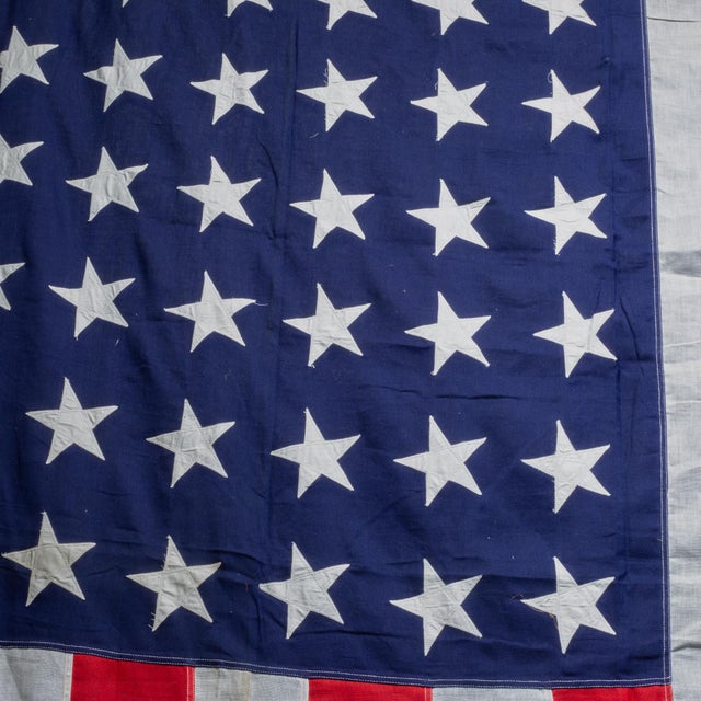 Early 20th Century Large Vintage American Flag With 48 Stars c.1940-1950-Valley Forge Co. For Sale - Image 5 of 6