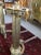 1900 Neoclassical Brass Pillar Fireplace Andirons - a Pair For Sale - Image 12 of 13