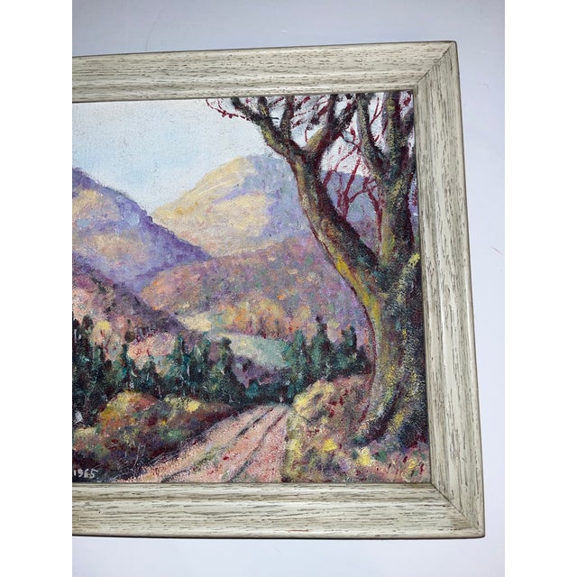 Expressionism Richard S Woodruff Acrylic on Board 1965 Landscape Painting For Sale - Image 3 of 4