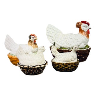 Antique Porcelain Easter Chicks, 1900, Set of 4 For Sale