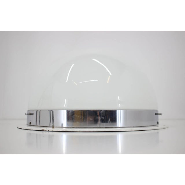 Large Bauhaus Chrome Ceiling Lamp from ESC Zukov, 1940s For Sale - Image 7 of 8