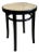 Ebonised Bentwood Stool with Cane Seat from Thonet, 1960s For Sale