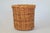 Rustic European Vintage Woven Wicker Wastebasket For Sale - Image 3 of 6