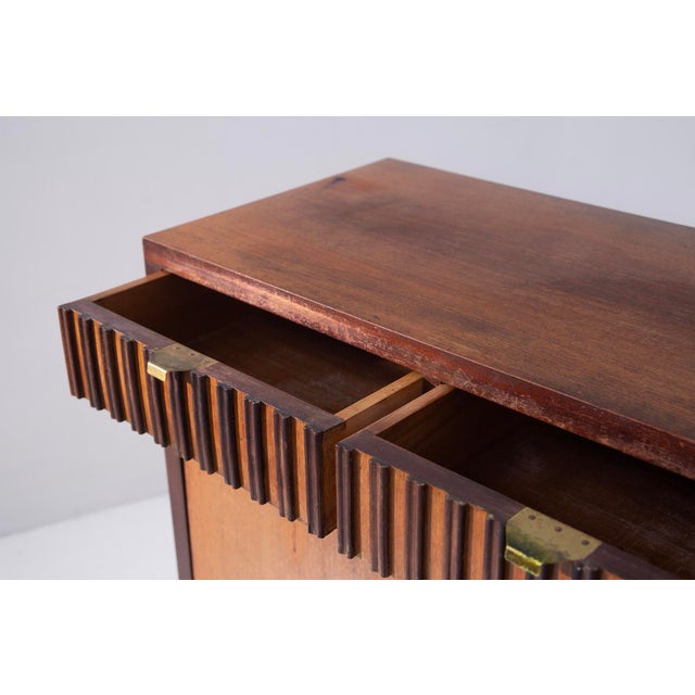 Italian Sideboard with Brass Handles by Studio B.B.P.R. Branded, 1940s, in Worn conditions. Designed 1920 to 1949 This...