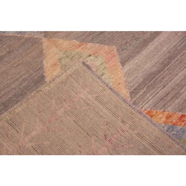 Modern Small Tribal Geometric Rug For Sale - Image 4 of 6