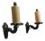 19th Century Spanish Gothic Cast Iron Wall Candle Sconces - A Pair For Sale