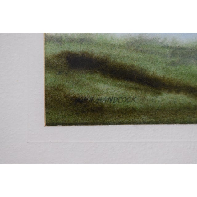 2010s Maine Fly-Fisherman in Stream 2012 Watercolor by John Handcock For Sale - Image 5 of 6