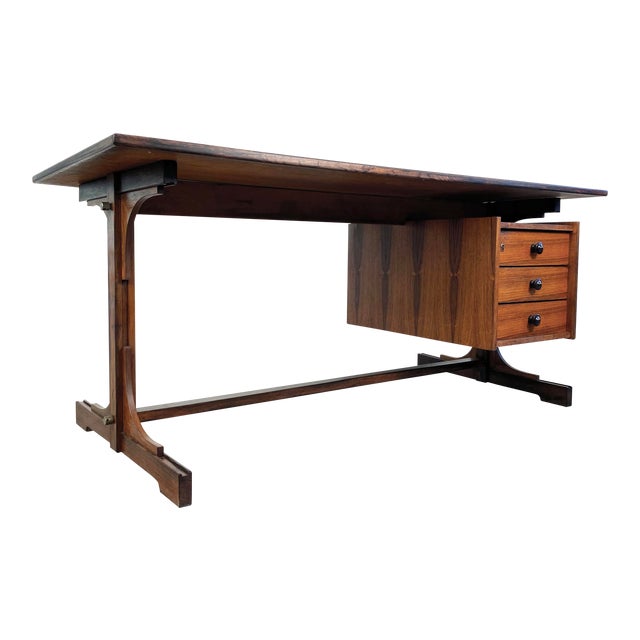 Brazilian Rosewood Mid Century Modern Floating Top Desk Chairish